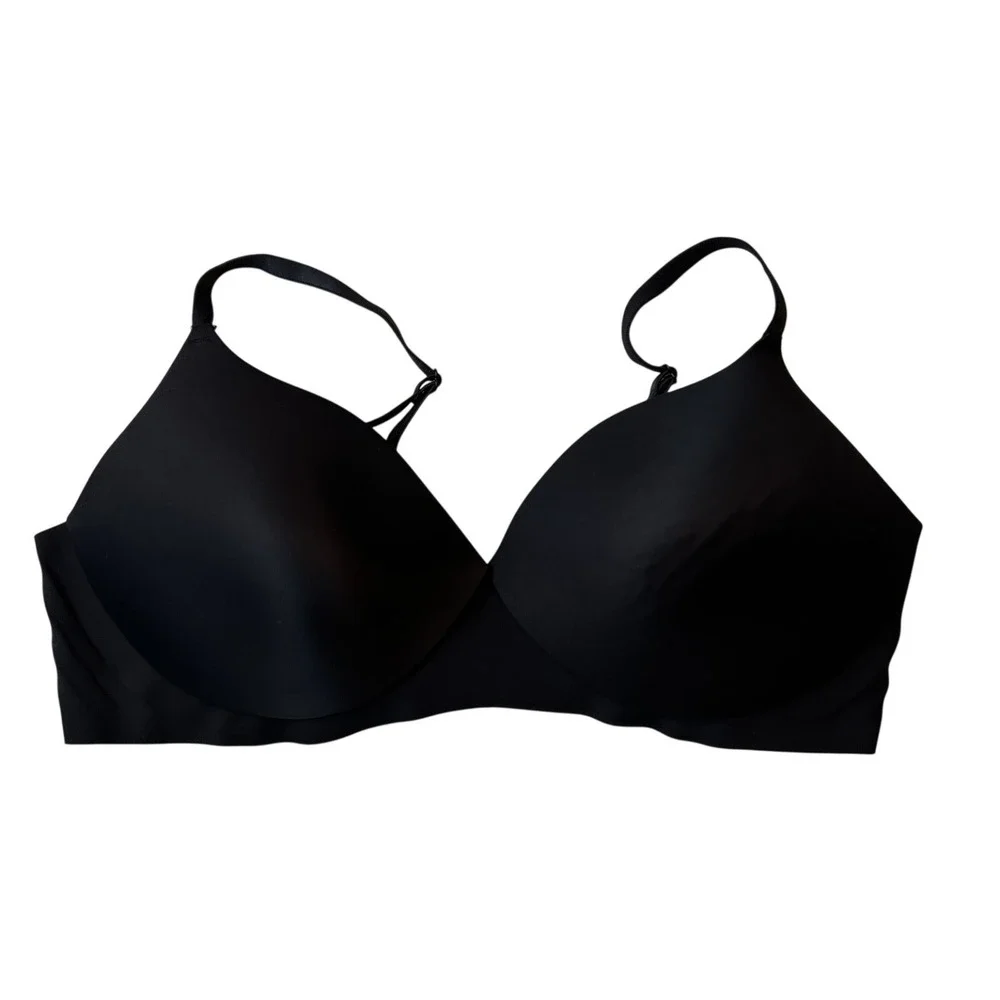 Eby Bra 38C Women's Black Pain-Free T-Shirt Bra 3D Precision Bra Wireless